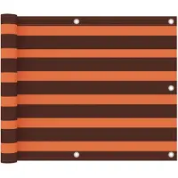 vidaXL Balkonscherm 75x300 cm oxford stof oranje en bruin