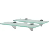 vidaXL Schappen zwevend 2 st 30x10 cm 8 mm glas