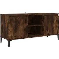 vidaXL Tv-meubel met metalen poten 103,5x35x50 cm gerookt eikenkleurig