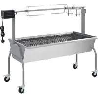 vidaXL Draaispit barbecue met elektrische motor