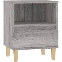 vidaXL Nachtkastje 40x35x50 cm grijs sonoma eikenkleurig