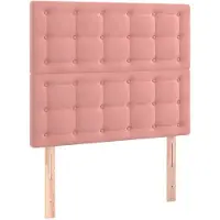vidaXL Hoofdbord roze 100x5x118/128 cm fluweel