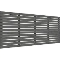 vidaXL Hoofdbord wandmontage 206x3x91,5 cm massief grenenhout grijs