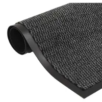 vidaXL Droogloopmat rechthoekig getuft 80x120 cm antraciet