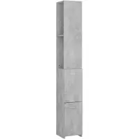 vidaXL Badkamerkast 25x26,5x170 cm bewerkt hout betongrijs