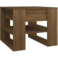 vidaXL Salontafel 55,5x55x45 cm bewerkt hout bruin eikenkleur