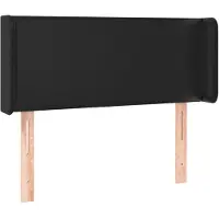 vidaXL Hoofdbord met randen 83x16x78/88 cm kunstleer zwart