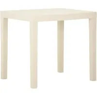 vidaXL Tuintafel, wit, 79x65x72 cm, kunststof