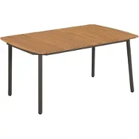 vidaXL Tuintafel 150x90x72 cm massief acaciahout en staal
