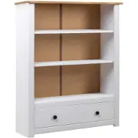 vidaXL Boekenkast Panama Range 80x35x110 cm massief grenenhout wit