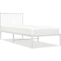 vidaXL Bedframe met hoofdbord metaal wit 80x200 cm