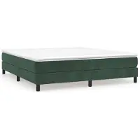 vidaXL Boxspring bed 160x200 cm fluweel donkergroen