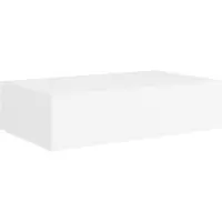 vidaXL Wandschappen 2 st met lade 40x23,5x10 cm MDF wit