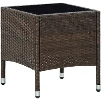 vidaXL Tuintafel 40x40x45 cm poly rattan bruin