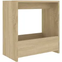 vidaXL Bijzettafel 50x26x50 cm bewerkt hout sonoma eikenkleurig