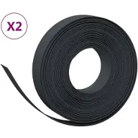vidaXL Tuinranden 2 st 10 m 10 cm polyetheen zwart