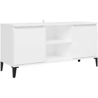 vidaXL Tv-meubel met metalen poten 103,5x35x50 cm wit