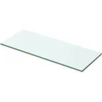 vidaXL Wandschap transparant 50x15 cm glas