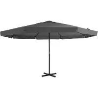 vidaXL Tuinparasol met aluminium paal 500 cm antraciet