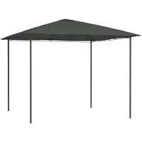 vidaXL Paviljoen, 3x3x2,6 meter, antraciet, 160 g/m²