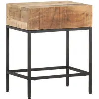 vidaXL Bijzettafel 40x30x50 cm massief ruw mangohout