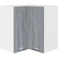 vidaXL Hanghoekkast Lyon 57x57x60 cm bewerkt hout grijs sonoma eikenkleurig