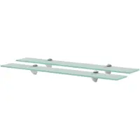vidaXL Schappen zwevend 2 st 70x10 cm 8 mm glas