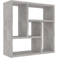 vidaXL Wandschap 45x16x45 cm bewerkt hout betongrijs