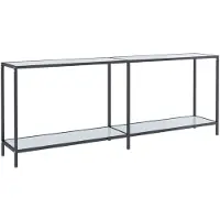 vidaXL Wandtafel 200x35x75,5 cm gehard glas wit