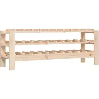 vidaXL Wijnrek 109,5x30x42 cm massief grenenhout