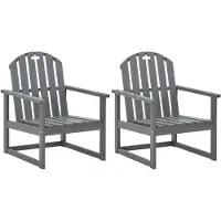 vidaXL Tuinstoelen 2 st massief acaciahout grijs