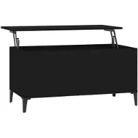 vidaXL Salontafel 90x44,5x45 cm bewerkt hout zwart