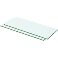 vidaXL Schappen 2 st 50x15 cm glas transparant
