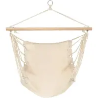 vidaXL Hangstoel opvouwbaar crème