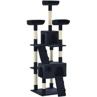 vidaXL Kattenkrabpaal met sisal krabpalen 170 cm blauw