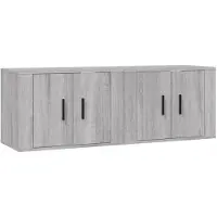 vidaXL Tv-wandmeubels 2 st 57x34,5x40 cm grijs sonoma eikenkleurig