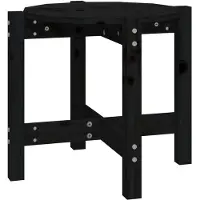 vidaXL Salontafel Ø 52,5x45 cm massief grenenhout zwart