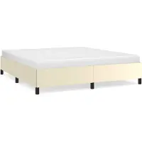 vidaXL Bedframe kunstleer crèmekleurig 180x200 cm