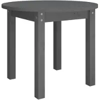 vidaXL Salontafel Ø 55x45 cm massief grenenhout grijs