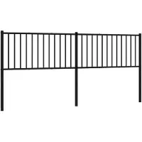 vidaXL Vervangend hoofdbord metaal zwart 193 cm