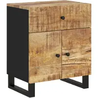 vidaXL Nachtkastjes 50x33x60 cm massief mangohout en bewerkt hout