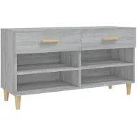 vidaXL Schoenenkast 102x35x55 cm bewerkt hout grijs sonoma eikenkleur