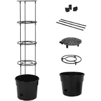 vidaXL Tomatenkweekpot ø29,5x115 cm polypropeen antracietkleurig