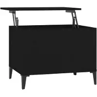 vidaXL Salontafel 60x44,5x45 cm bewerkt hout zwart