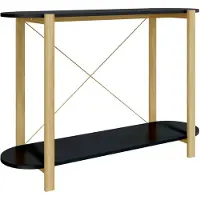 vidaXL Wandtafel 110x38x75 cm bewerkt hout zwart