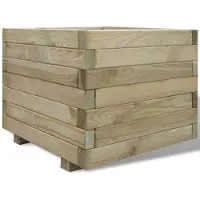 vidaXL Plantenbak verhoogd vierkant 50x50x40 cm hout