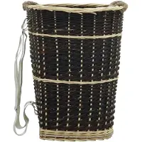 vidaXL Houtmand met draagriemen 50x44x58 cm natuurlijk wilgenhout