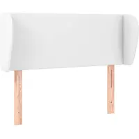 vidaXL Hoofdbord met randen 103x23x78/88 cm kunstleer wit