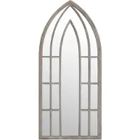 vidaXL Tuinspiegel 100x45 cm ijzer zandkleurig