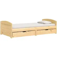 vidaXL Slaapbank met 2 lades IRUN 90x200 cm massief grenenhout